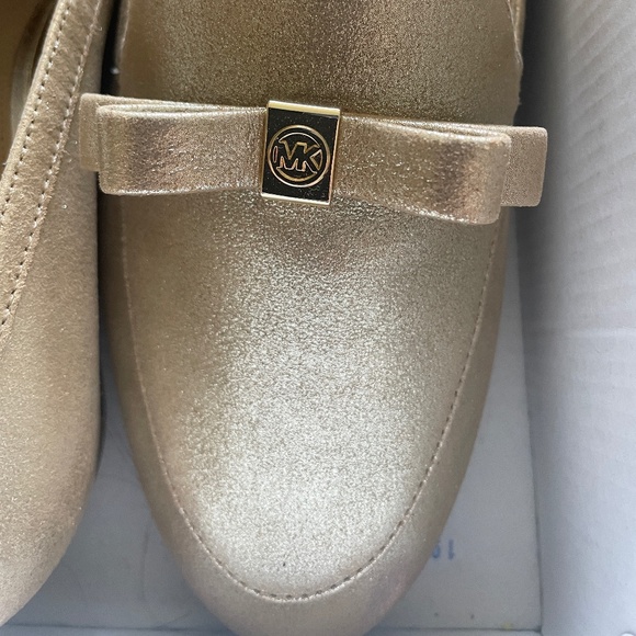Brand New Michael Kors Sibyl Metallic Flat Loafer - Picture 5 of 7